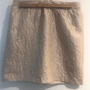 Beautiful Ann Taylor LOFT skirt in a champagne textured pattern - size 8